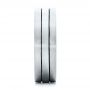  Platinum And Platinum Platinum And Platinum Custom Men's Brushed Band - Side View -  101912 - Thumbnail