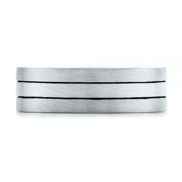  Platinum And Platinum Platinum And Platinum Custom Men's Brushed Band - Top View -  101912