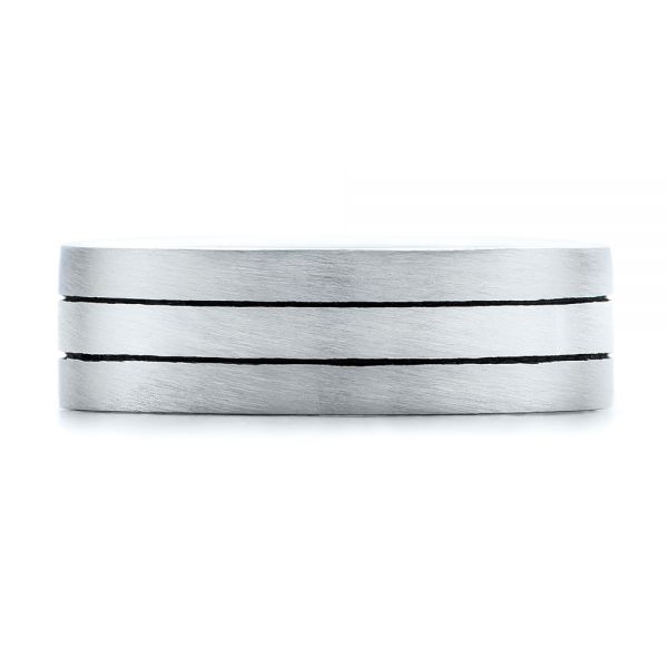 Platinum And Platinum Platinum And Platinum Custom Men's Brushed Band - Top View - 101912