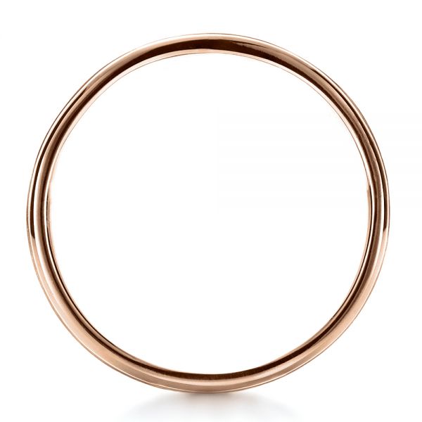 14k Rose Gold 14k Rose Gold Custom Men's Band - Front View -  1270