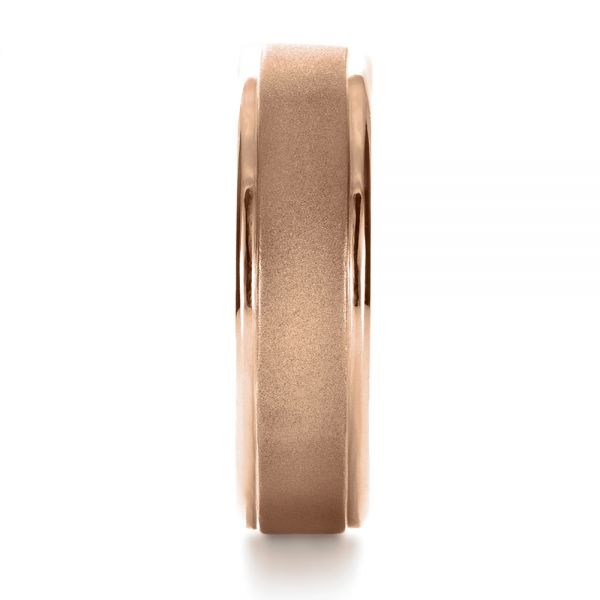 14k Rose Gold 14k Rose Gold Custom Men's Band - Side View -  1270