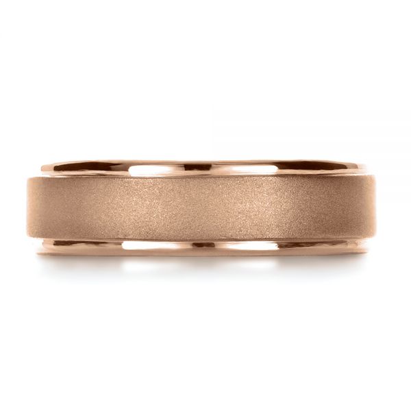 18k Rose Gold 18k Rose Gold Custom Men's Band - Top View -  1270