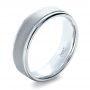 14k White Gold 14k White Gold Custom Men's Band - Three-Quarter View -  1270 - Thumbnail