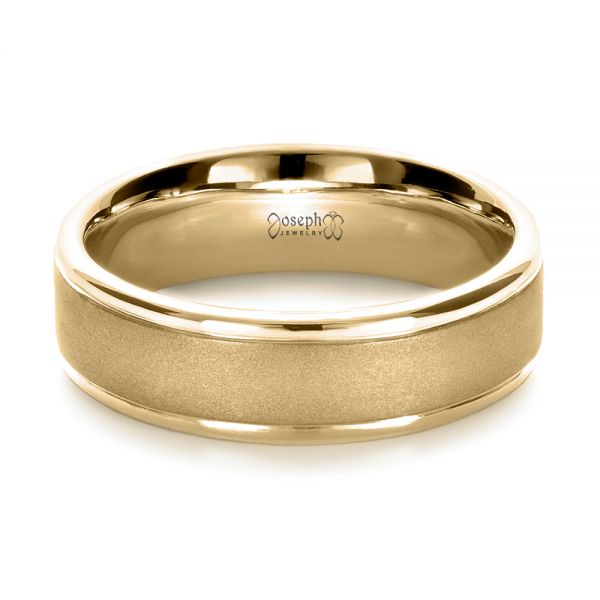 14k Yellow Gold 14k Yellow Gold Custom Men's Band - Flat View -  1270