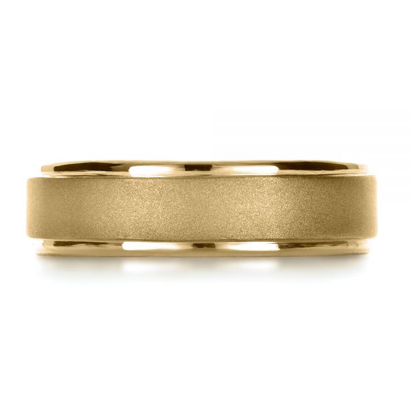 18k Yellow Gold 18k Yellow Gold Custom Men's Band - Top View -  1270