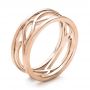 18k Rose Gold 18k Rose Gold Custom Men's Filigree Wedding Band - Three-Quarter View -  100654 - Thumbnail