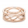 14k Rose Gold 14k Rose Gold Custom Men's Filigree Wedding Band - Flat View -  100654 - Thumbnail