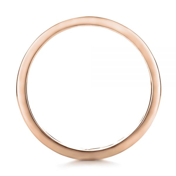 14k Rose Gold 14k Rose Gold Custom Men's Filigree Wedding Band - Front View - 100654