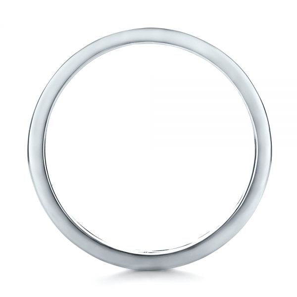 Platinum Custom Men's Filigree Wedding Band - Front View - 100654