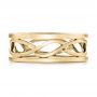 18k Yellow Gold 18k Yellow Gold Custom Men's Filigree Wedding Band - Top View -  100654 - Thumbnail