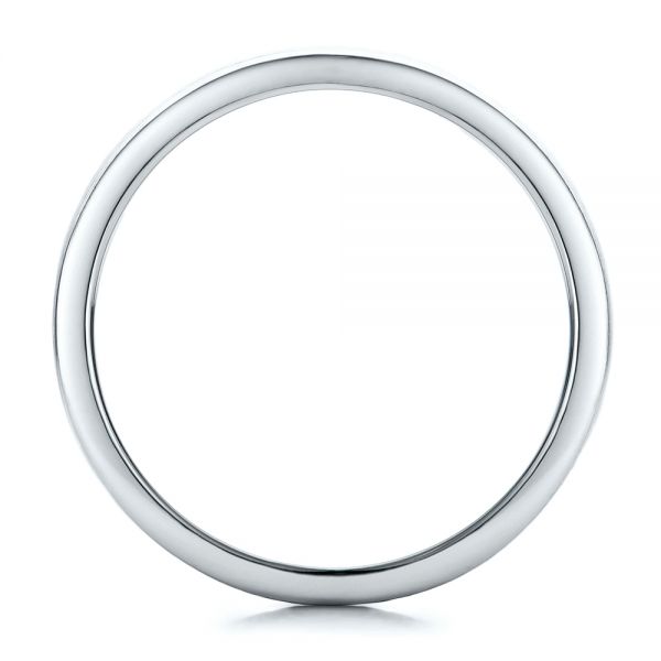 Platinum And 14k Rose Gold Platinum And 14k Rose Gold Custom Men's and Brushed Band - Front View - 101072