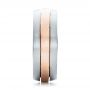  18K Gold And 14k Rose Gold 18K Gold And 14k Rose Gold Custom Men's and Brushed Band - Side View -  101071 - Thumbnail