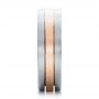  Platinum And 18k Rose Gold Platinum And 18k Rose Gold Custom Men's and Brushed Band - Side View -  101072 - Thumbnail