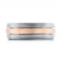  18K Gold And 14k Rose Gold 18K Gold And 14k Rose Gold Custom Men's and Brushed Band - Top View -  101071 - Thumbnail