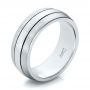  Platinum And Platinum Platinum And Platinum Custom Men's and Brushed Band - Three-Quarter View -  101071 - Thumbnail
