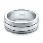  Platinum And 14k White Gold Platinum And 14k White Gold Custom Men's and Brushed Band - Flat View -  101071 - Thumbnail