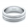  Platinum And Platinum Platinum And Platinum Custom Men's and Brushed Band - Flat View -  101072 - Thumbnail