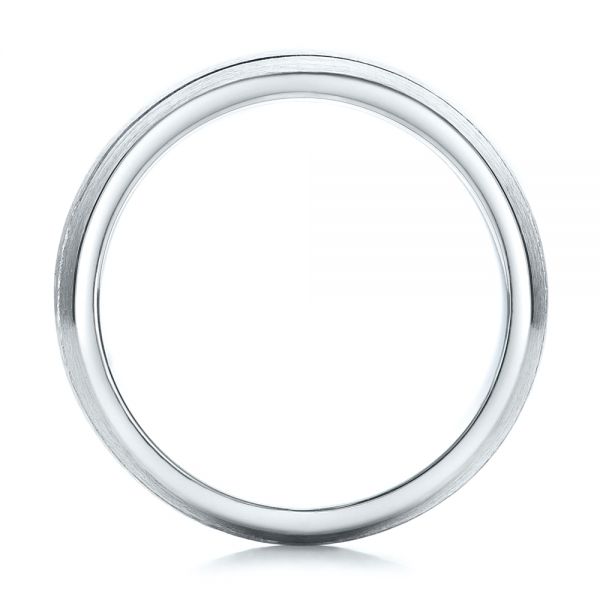  Platinum And Platinum Platinum And Platinum Custom Men's and Brushed Band - Front View -  101071