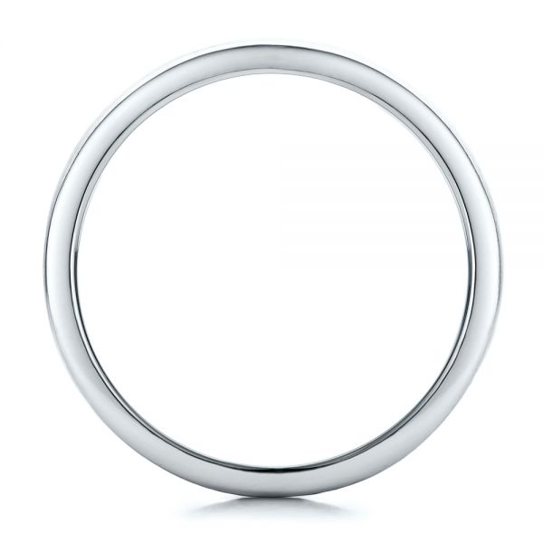  Platinum And Platinum Platinum And Platinum Custom Men's and Brushed Band - Front View -  101072