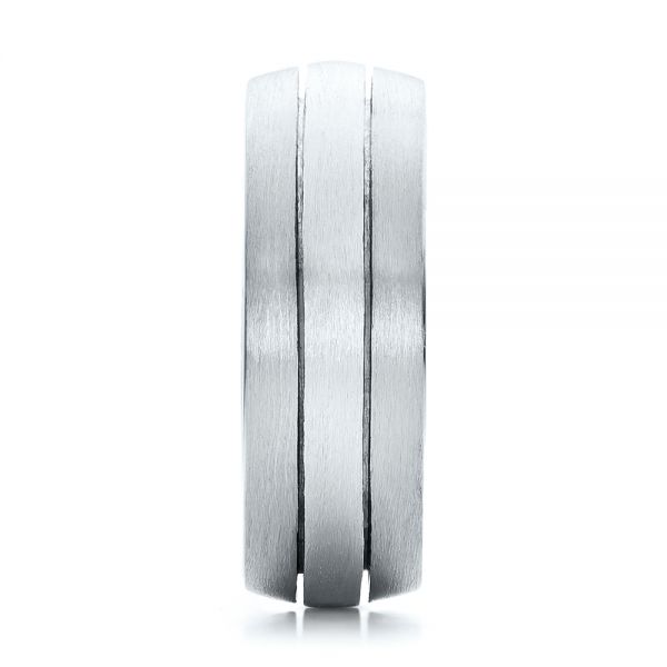  Platinum And Platinum Platinum And Platinum Custom Men's and Brushed Band - Side View -  101071