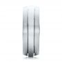  Platinum And 14k White Gold Platinum And 14k White Gold Custom Men's and Brushed Band - Side View -  101071 - Thumbnail