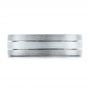  18K Gold And 14k White Gold 18K Gold And 14k White Gold Custom Men's and Brushed Band - Top View -  101072 - Thumbnail