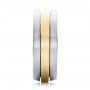  Platinum And 14k Yellow Gold Platinum And 14k Yellow Gold Custom Men's and Brushed Band - Side View -  101071 - Thumbnail