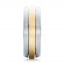  Platinum And 14k Yellow Gold Platinum And 14k Yellow Gold Custom Men's and Brushed Band - Side View -  101071 - Thumbnail