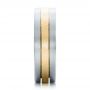  18K Gold And 14k Yellow Gold 18K Gold And 14k Yellow Gold Custom Men's and Brushed Band - Side View -  101072 - Thumbnail