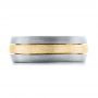  18K Gold And 14k Yellow Gold 18K Gold And 14k Yellow Gold Custom Men's and Brushed Band - Top View -  101071 - Thumbnail