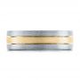  18K Gold And 18k Yellow Gold 18K Gold And 18k Yellow Gold Custom Men's and Brushed Band - Top View -  101072 - Thumbnail