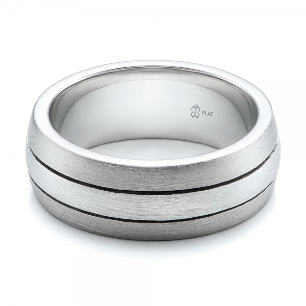 ... Men's Wedding Rings â€º Custom Men's Platinum  Palladium Brushed Band