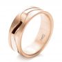 14k Rose Gold 14k Rose Gold Custom Men's Wedding Band - Three-Quarter View -  1303 - Thumbnail