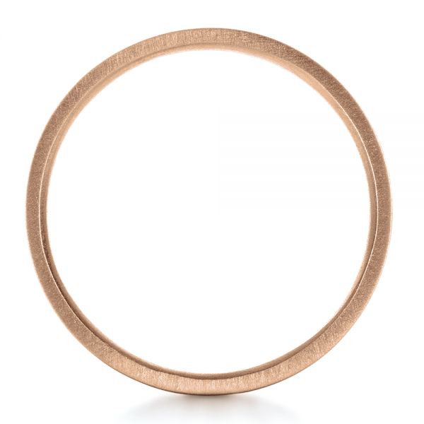 18k Rose Gold 18k Rose Gold Custom Men's Wedding Band - Front View - 1303