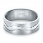 18k White Gold 18k White Gold Custom Men's Wedding Band - Flat View -  1303 - Thumbnail