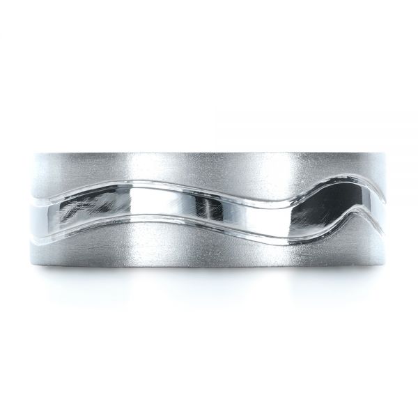  Platinum Custom Men's Wedding Band - Top View -  1303