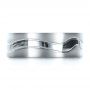 14k White Gold 14k White Gold Custom Men's Wedding Band - Top View -  1303 - Thumbnail