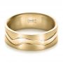 14k Yellow Gold 14k Yellow Gold Custom Men's Wedding Band - Flat View -  1303 - Thumbnail