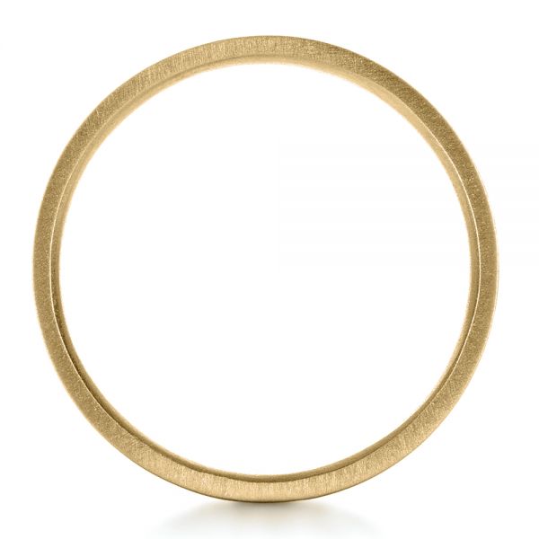 14k Yellow Gold 14k Yellow Gold Custom Men's Wedding Band - Front View - 1303