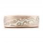 14k Rose Gold And 18K Gold 14k Rose Gold And 18K Gold Custom Men's Mokume Wedding Band - Top View -  101274 - Thumbnail