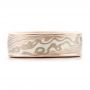 14k Rose Gold And 18K Gold 14k Rose Gold And 18K Gold Custom Men's Mokume Wedding Band - Top View -  101274 - Thumbnail