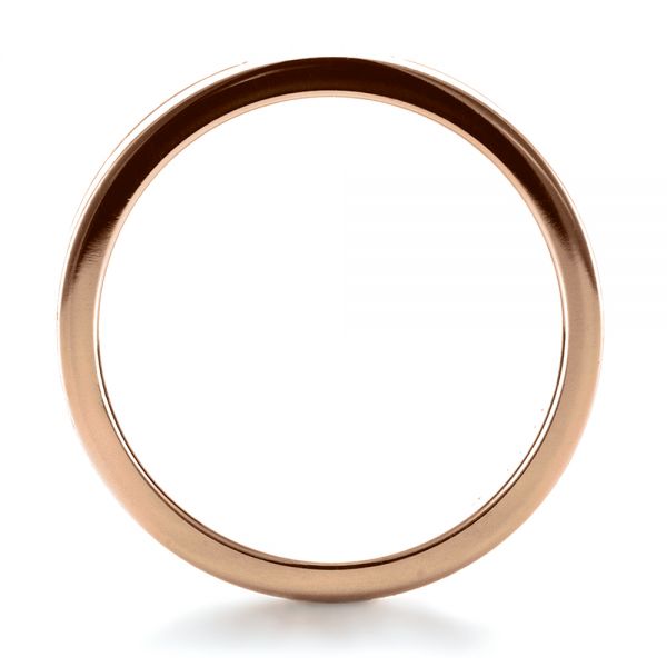 18k Rose Gold 18k Rose Gold Custom Men's Princess Cut Diamond Band - Front View - 1223