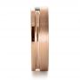 14k Rose Gold 14k Rose Gold Custom Men's Princess Cut Diamond Band - Side View -  1223 - Thumbnail