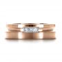 14k Rose Gold 14k Rose Gold Custom Men's Princess Cut Diamond Band - Top View -  1223 - Thumbnail