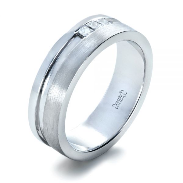 Custom Men's Princess Cut Diamond Band - Image