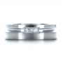 14k White Gold 14k White Gold Custom Men's Princess Cut Diamond Band - Top View -  1223 - Thumbnail