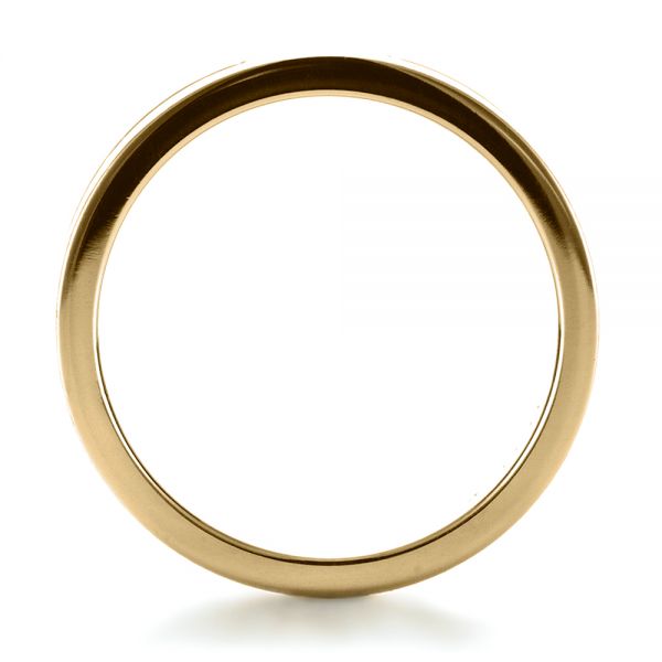 18k Yellow Gold 18k Yellow Gold Custom Men's Princess Cut Diamond Band - Front View - 1223