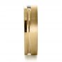 18k Yellow Gold 18k Yellow Gold Custom Men's Princess Cut Diamond Band - Side View -  1223 - Thumbnail