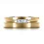 14k Yellow Gold 14k Yellow Gold Custom Men's Princess Cut Diamond Band - Top View -  1223 - Thumbnail