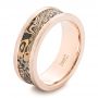 Custom Men's Mokume Wedding Band - Three-Quarter View -  102419 - Thumbnail